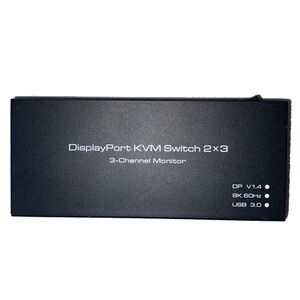 Display Port KVM Switch 2x3 3-Channel Monitor 8K 4K 120Hz DP KVM USB 3.0 Ports
